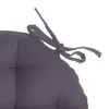 Sitzauflage rund aus dunkelgrauer Baumwolle D 38 cm - Anteprima dell’immagine prodotto 2