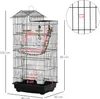 PawHut Cage à oiseaux 46 x 36 x 100 cm 4 mangeoires 3 Voir les images du produit 5