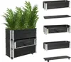 Hochbeet auf Rollen Kräuterbox 80x30x68 cm mobil schwarz Produktbild-Vorschau 1