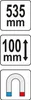 YATO Messgerät Profiltiefe YT-37364 535mm Kunststoff Produktbild-Vorschau 4