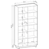 Minimalistisches Regal Hinoki 98 cm mit 2 Türen modernes Produktbild-Vorschau 5