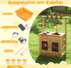 COSTWAY dětská kuchyňka bahenní venkovní kuchyňka, dřevěná Náhled obrázku produktu 8