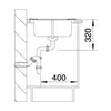Technical drawing of a sink drain assembly with dimensions. Náhľad obrázku produktu