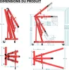 Wiltec Grue d’atelier – Capacité max. 1000 kg – Hauteur Voir les images du produit 9