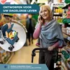 Rollátor s veľkým nákupným košíkom a sedákom.
Nákupný vozík Náhľad obrázku produktu 14