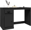 vidaXL Biurko z szufladą czarne 115x50x75 cm materiał Podgląd zdjęcia produktu 4