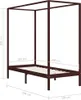 Maison Exclusive - Himmelbett-Gestell Dunkelbraun Produktbild-Vorschau 7