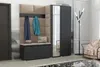 Garderoben-Set Noris IV mit Spiegel, gepolsterte Garderobe Produktbild-Vorschau 2