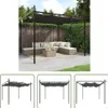 The Living Store Pergola mit Schiebedach Anthrazit Produktbild-Vorschau 1