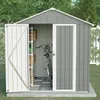 Metall Geräteschuppen Gerätehaus mit Fundament mit Fenster Produktbild-Vorschau 12