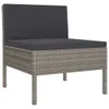 vidaXL 9 tlg. Garten Lounge Set mit Auflagen Poly Rattan Produktbild-Vorschau 5