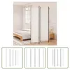 The Living Store 4-pc. Parawan biały 200x220 cm tkanina Podgląd zdjęcia produktu 1