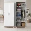 Szafa 80 cm OSLO Biała Mat / Dąb Wotan 2 Drzwi Pojemna Podgląd zdjęcia produktu 9