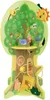 A 3D pop-up toy tree with various animals and interactive elements. Produktbild-Vorschau