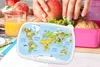 KitchenYeah® Lunchbox Brotzeit Brotdose 17x11 cm Weltkarte Produktbild-Vorschau 3
