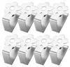 Blume-Motive Tischtuchklammer 8er Set, Silber Edelstahl Produktbild-Vorschau 1