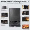 A marketing image showcasing the features of a multifunctional docking station for a robot vacuum cleaner. Náhled obrázku produktu