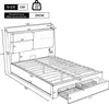 OKWISH Lit coffre 140x190 - Lit Double Rembourré avec Voir les images du produit 7