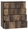 Commode - TEMPRA - 4 tiroirs - Vieux bois - 73,7 x 34,8 x Voir les images du produit 1
