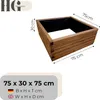 HolzGarden Orto Rialzato In Legno 75x30x75 cm Impregnato Anteprima dell’immagine prodotto 2