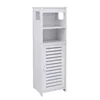 Badezimmerschrank mit 1 Tür 2 offenes Fach 22x20x75cm Weiß Produktbild-Vorschau 2