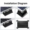 4-teilig ABS Solarpanel Montage halterung Ecke für Produktbild-Vorschau 6