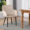 Duhome Esszimmerstuhl Armlehnstuhl, Samt, Cappuccino, Produktbild-Vorschau 7