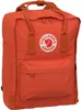 A front-facing view of an orange Fjällräven Kånken backpack. Produktbild-Vorschau