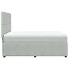 Boxspringbett mit Matratze Hellgrau 140x190 cm Samt Produktbild-Vorschau 5