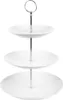 Plat gracieux gradué en porcelaine blanche pour gâteaux et Voir les images du produit 3