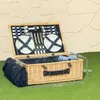 Panier pique-nique Outsunny en osier Valise pique-nique Voir les images du produit 3