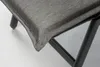 Close-up of a gray cushion on a black metal frame. Produktbild-Vorschau