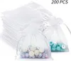 Weiß Organzasäckchen 7x9cm, Organzabeutel, Geschenkbeutel Produktbild-Vorschau 1