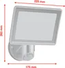 A diagram of an LED outdoor light with dimensions indicated. Produktbild-Vorschau
