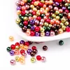 Bastelperlen 6mm rot,dunkelgrün,altrosa gelbgrün, lila Produktbild-Vorschau