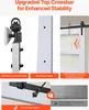 Collage of images showing details of a sliding barn door hardware system, highlighting its features and installation advantages. Anteprima dell’immagine prodotto