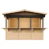 A wooden market stall or garden house shown from the front against a white background. Voir les images du produit
