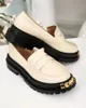 Loafersy Damskie Aurelia Beżowe na Platformie 5cm - Stylowe Podgląd zdjęcia produktu 5