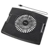A black laptop cooling pad with a fan and a USB cable. Produktbild-Vorschau