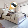 Polsterbett 180x200cm mit Stauraum, LED-Beleuchtung und Produktbild-Vorschau 4