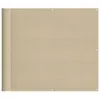 vidaXL Parawan na balkon Beżowy 90x800 cm 100% Podgląd zdjęcia produktu 9