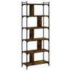 vidaXL Regál na knihy 6 políc Smoked Oak 76x32x192 cm Náhľad obrázku produktu 1