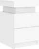 A white bedside table with two drawers and a shelf. Náhľad obrázku produktu