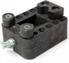A close-up, studio shot of a black watchmaker's vise on a white background. Náhled obrázku produktu