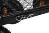A close-up shot of a metal clip on the side of a black trailer or cart. Produktbild-Vorschau