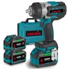 A cordless impact wrench set with two batteries and a carrying case, displayed on a white background. Podgląd zdjęcia produktu