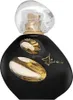 A black perfume bottle with gold accents and a clear cap. Podgląd zdjęcia produktu