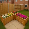 HolzGarden Set 3 Stück Pflanzkübel Holz 2x 80x32x40 cm + Produktbild-Vorschau 3