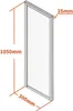 Innenfenster aus pulverbeschichtetem Aluminium Schwarz 30 x Produktbild-Vorschau 3
