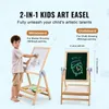 SucceBuy Kunststaffelei für Kinder, 2-in-1 doppelseitiges Produktbild-Vorschau 2